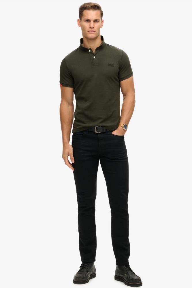 DESTROYED POLO SHIRT M1110345A b7f destroy black
